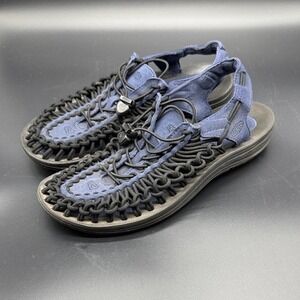 KEEN Uneek Men's Water Paracord Fishing Hiking Sandals Navy Blue Size 9 EU 42